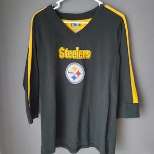steelers Womens 3/4 Sleve Xxl